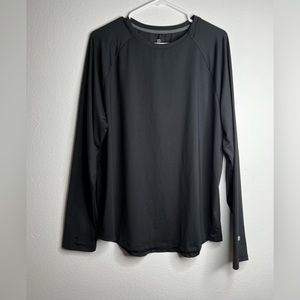 ALL IN MOTION Women’s Fitted Long Sleeve Black T Shirt Size LARGE Pre Owned